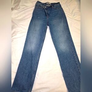Abercrombie & Fitch 90s Ultra High Rise Jeans W/Criss Cross Waist Band- Sz 2/26